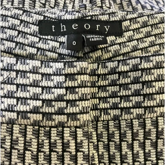 THEORY TRECCA TAILORED GEOMETRIC PRINT DRESS PANT SIZE 0 - Picture 2 of 14
